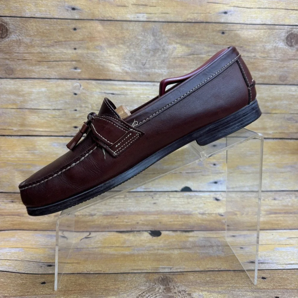 Dexter Tassel Loafers Men Size 11 Brown Leather Made In USA‎ Classic Ivy Preppy